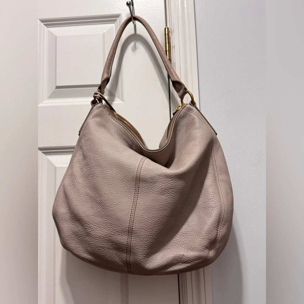 Fossil Gray Hobo Bag with Relaxed Design